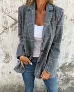 Abby - Klassisk Rutete Blazer