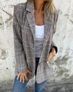 Abby - Klassisk Rutete Blazer