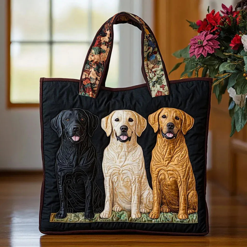 Håndlaget veske – Tre labradorer