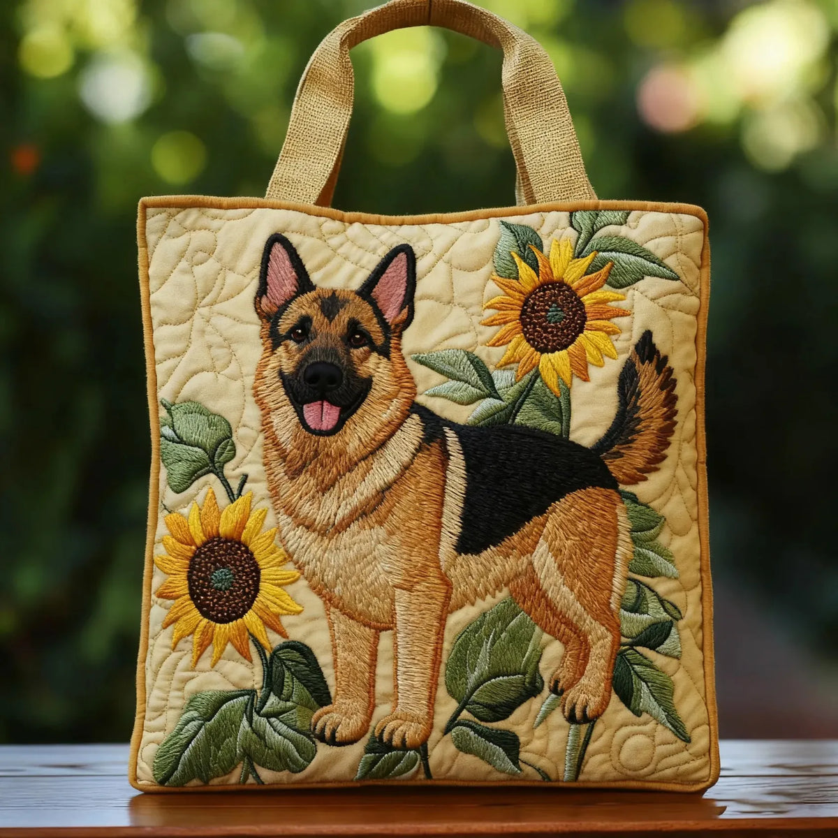 Artisanal-veske – Blomstrende schäferhund