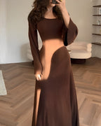 Aiah - Elegant Strikket Maxikjole