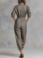 Megan | Lin-Bomull Jumpsuit