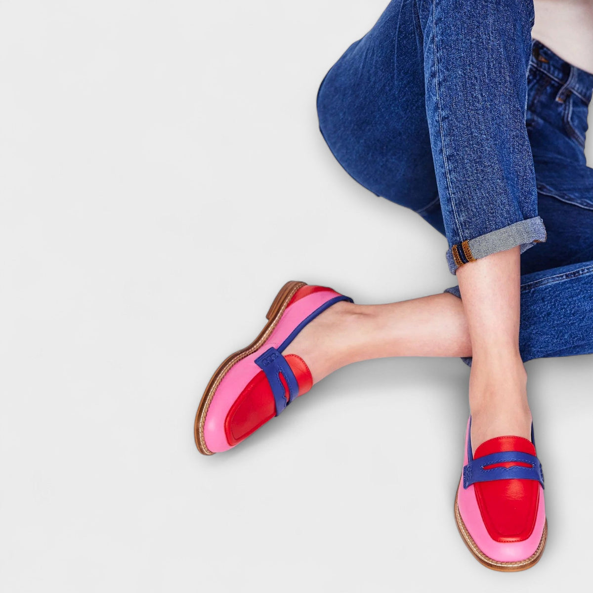Vivian - Fargerike Patchwork-loafers