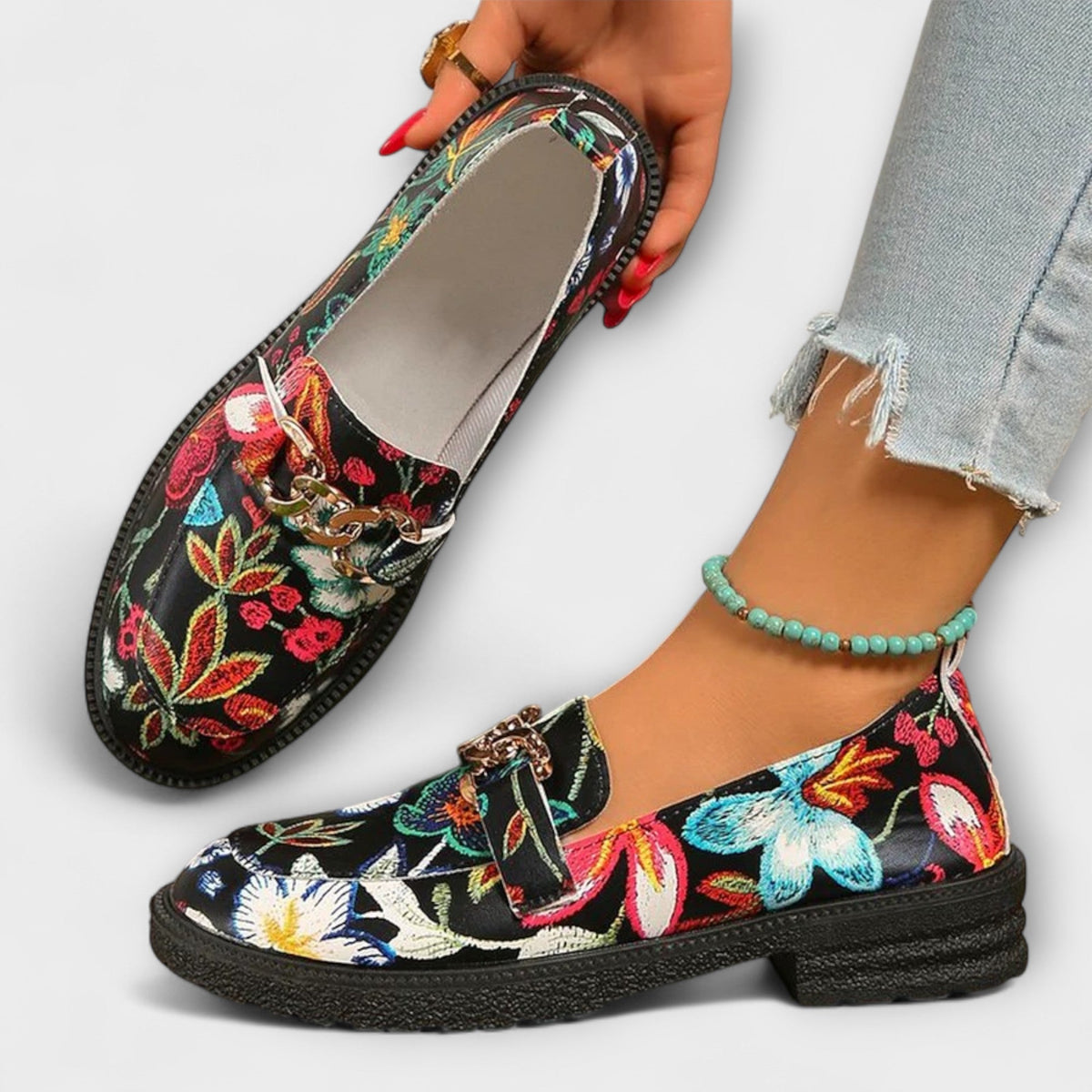 Camille - Dristige Flerfargede Loafers